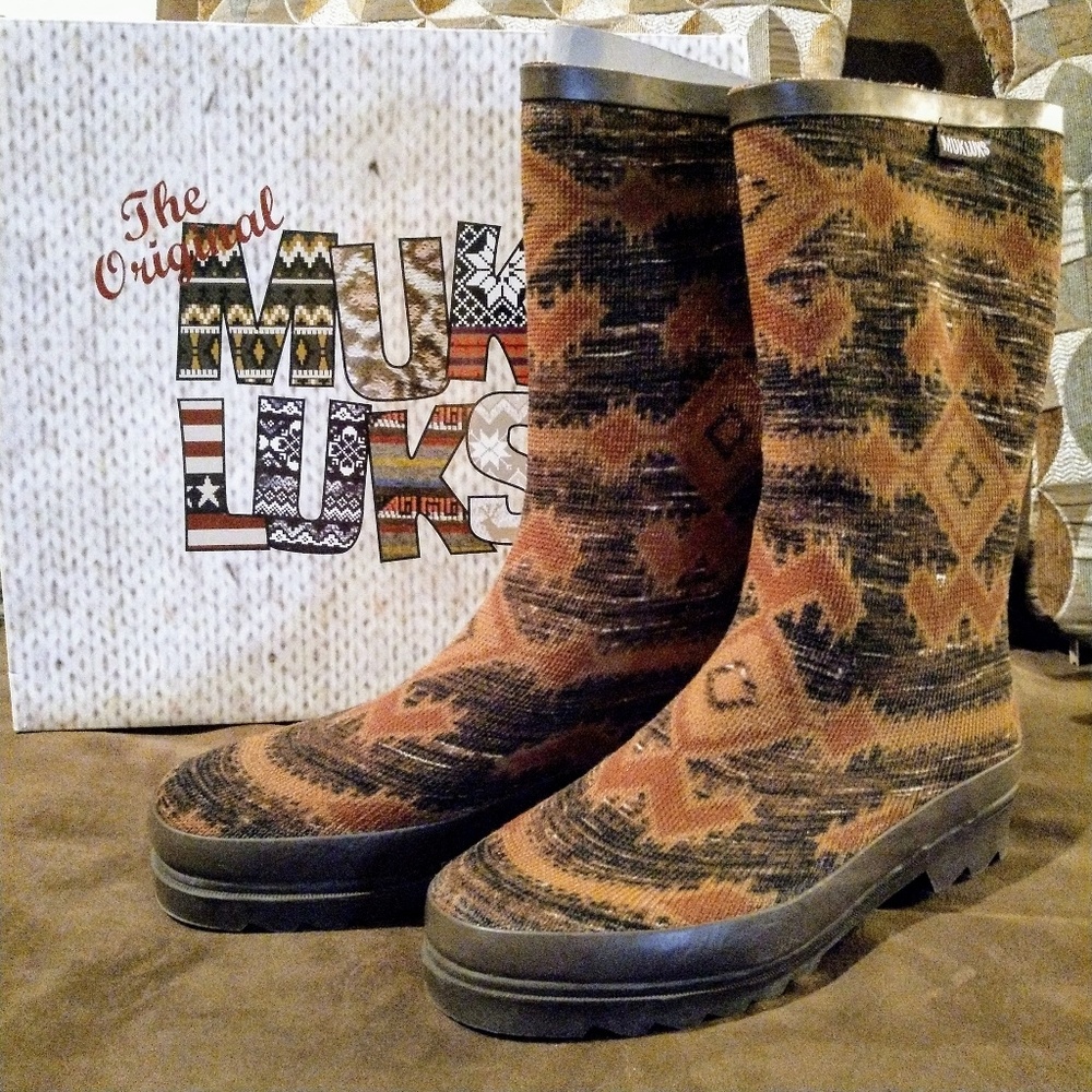 Muk Luks Anabelle Rain Boots Size 8